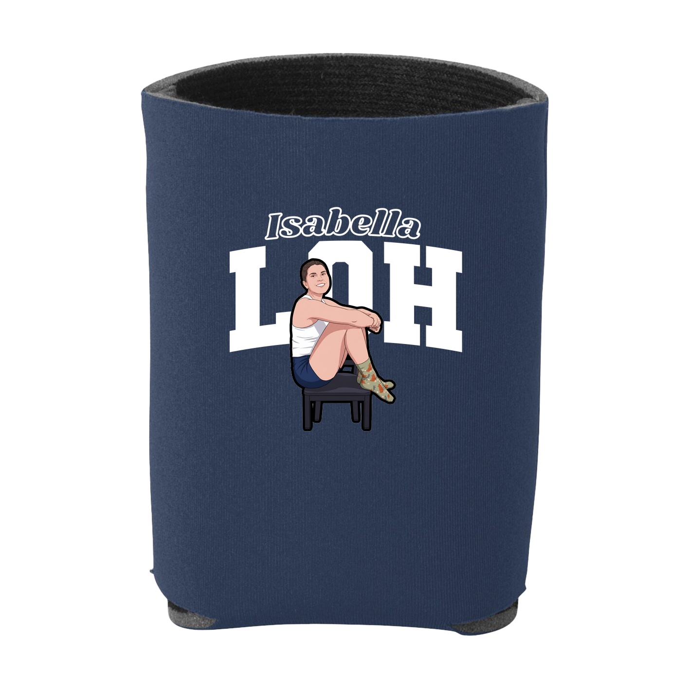 Can Holder — Name Arch in Navy