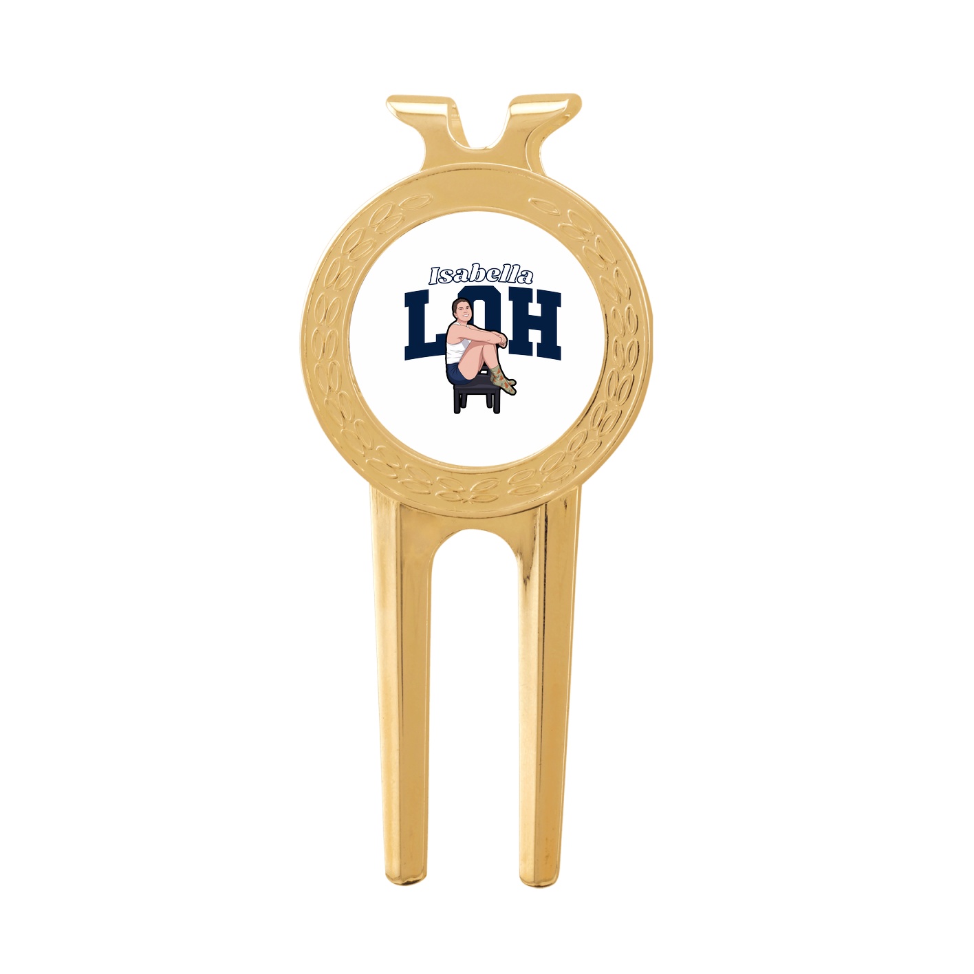 Divot Tool with Ball Marker — Name Arch in Classic