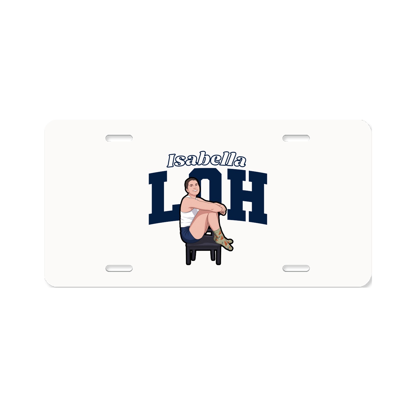 License Plate — Name Arch in Classic