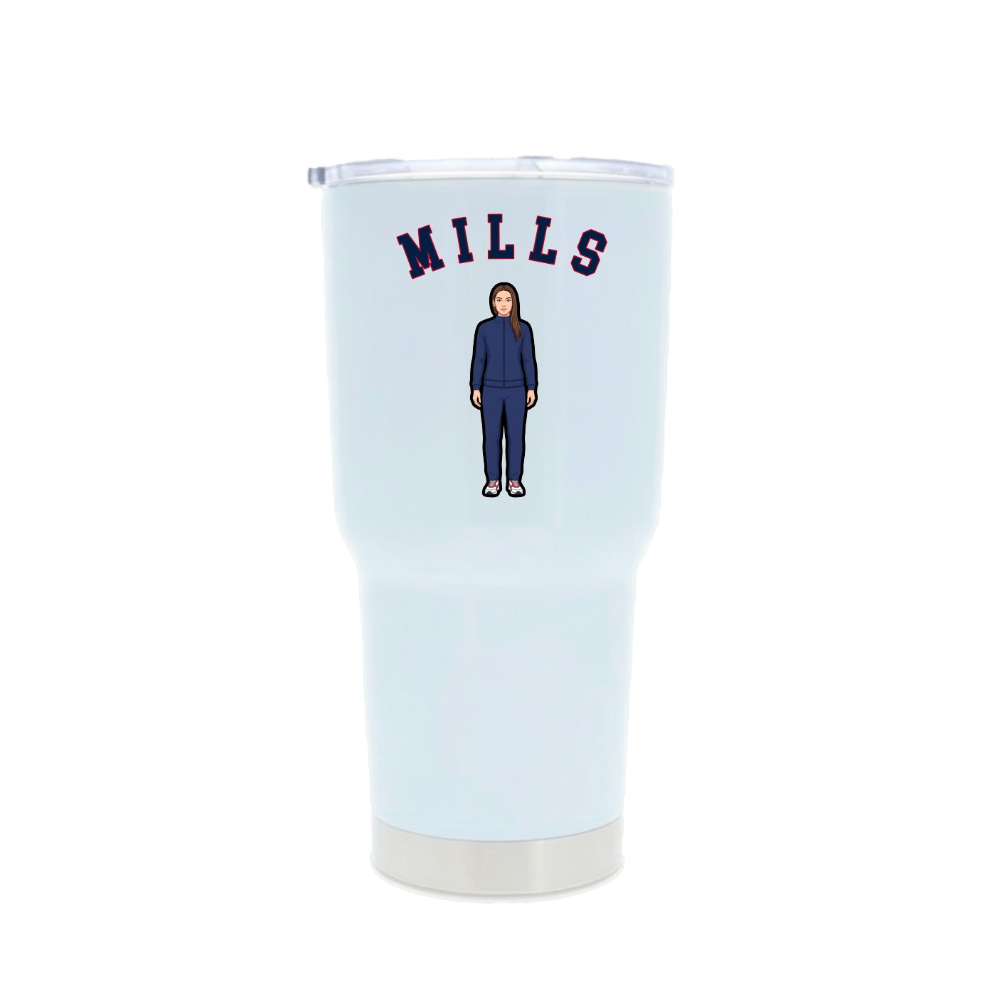 30oz Stainless Steel Tumbler — Shirsey Arch in White