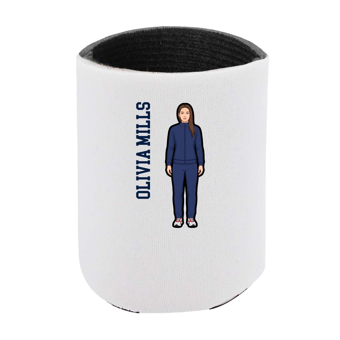Can Holder — Name Vertical in White