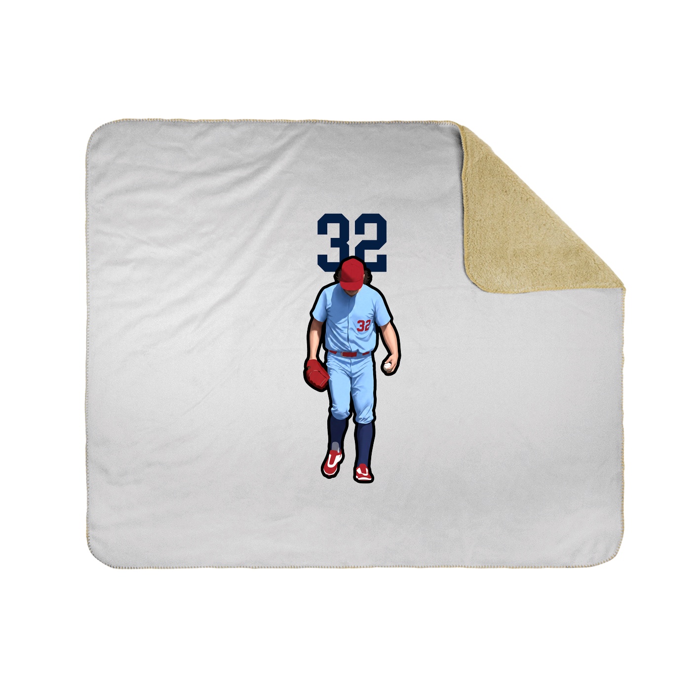 Throw Blanket — Number Top in White