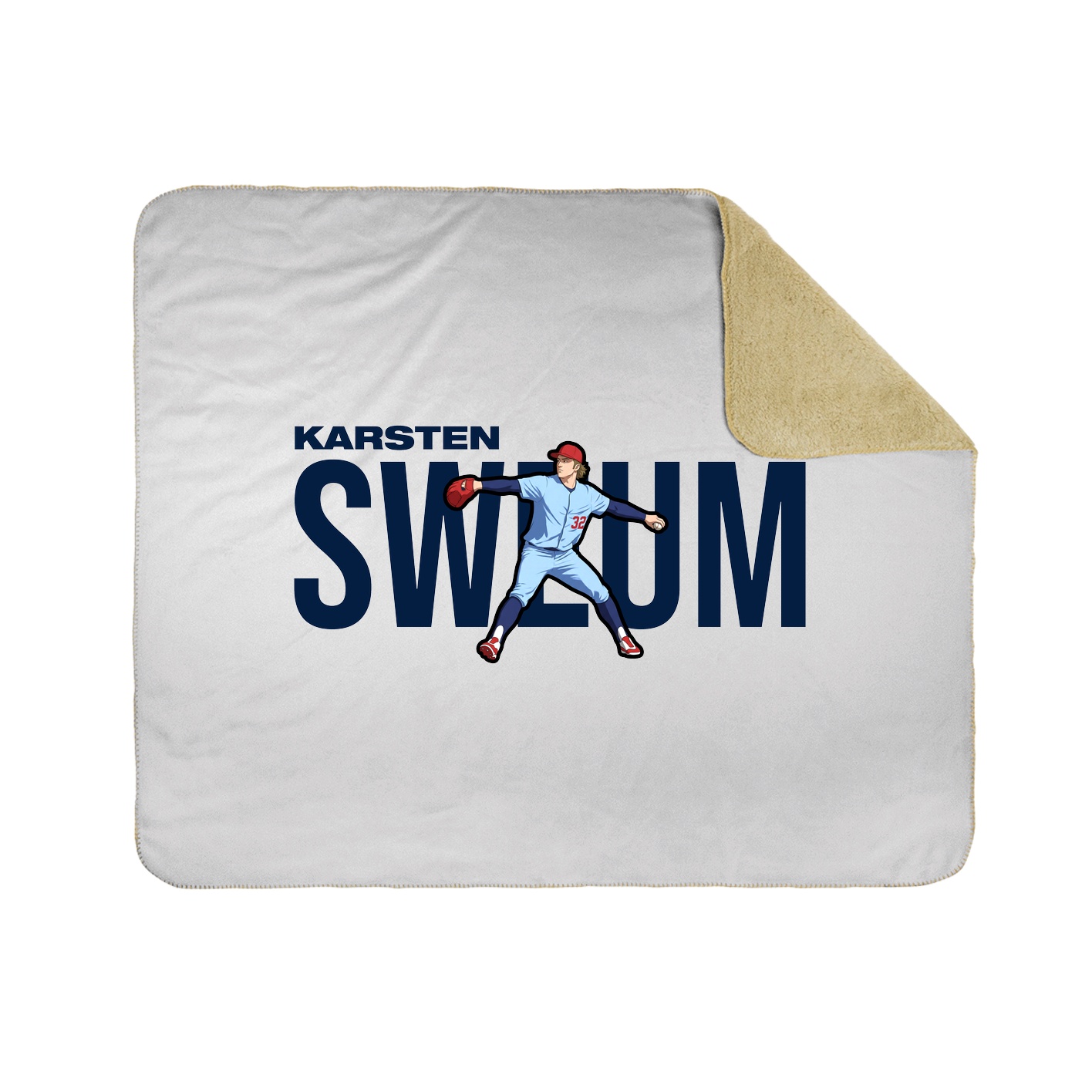 Throw Blanket — Player Name in White