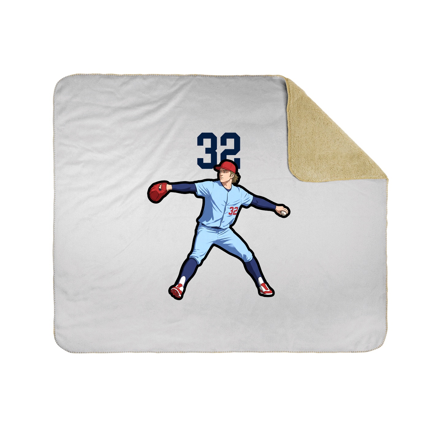 Throw Blanket — Number Top in White