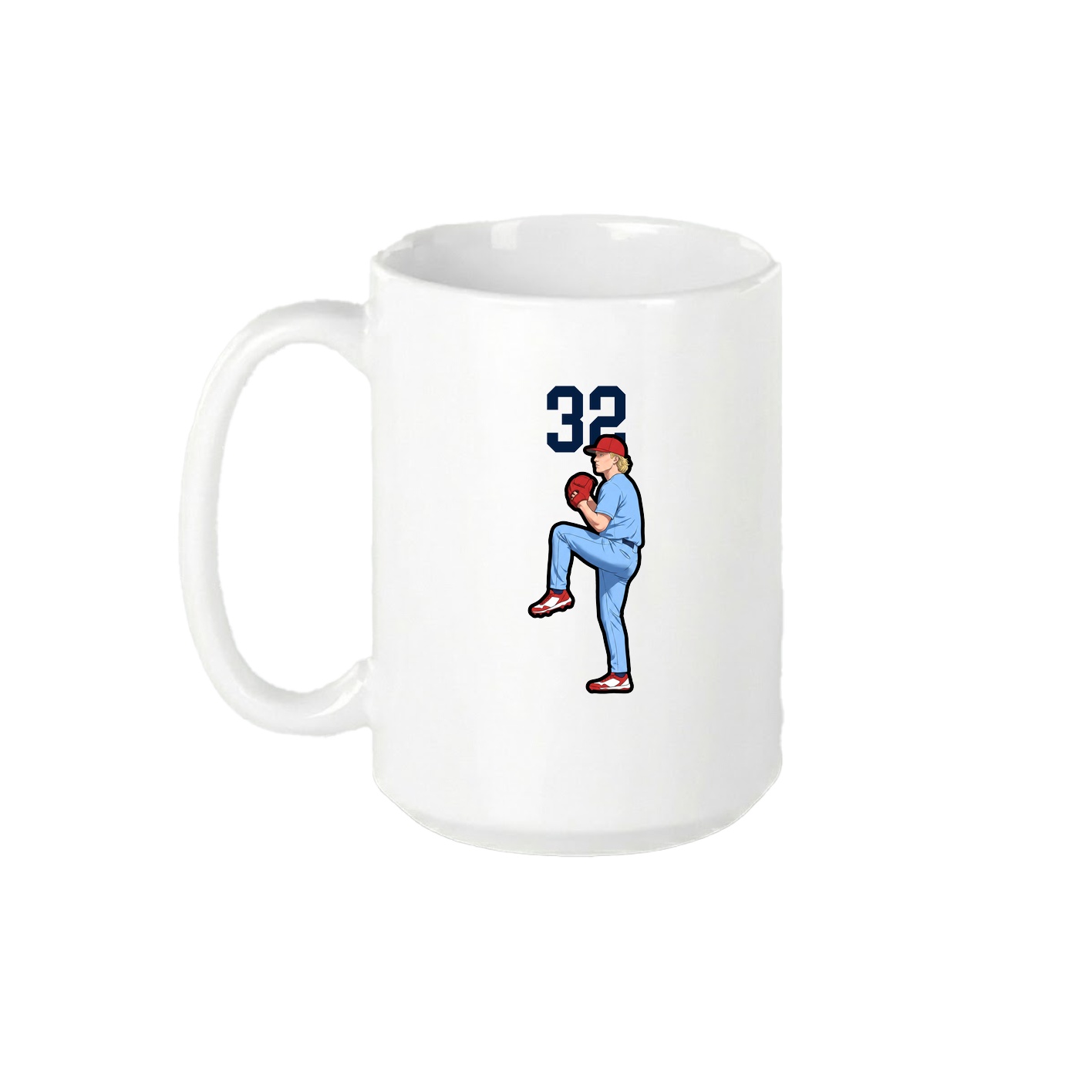 15oz Coffee Mug — Number Top in White
