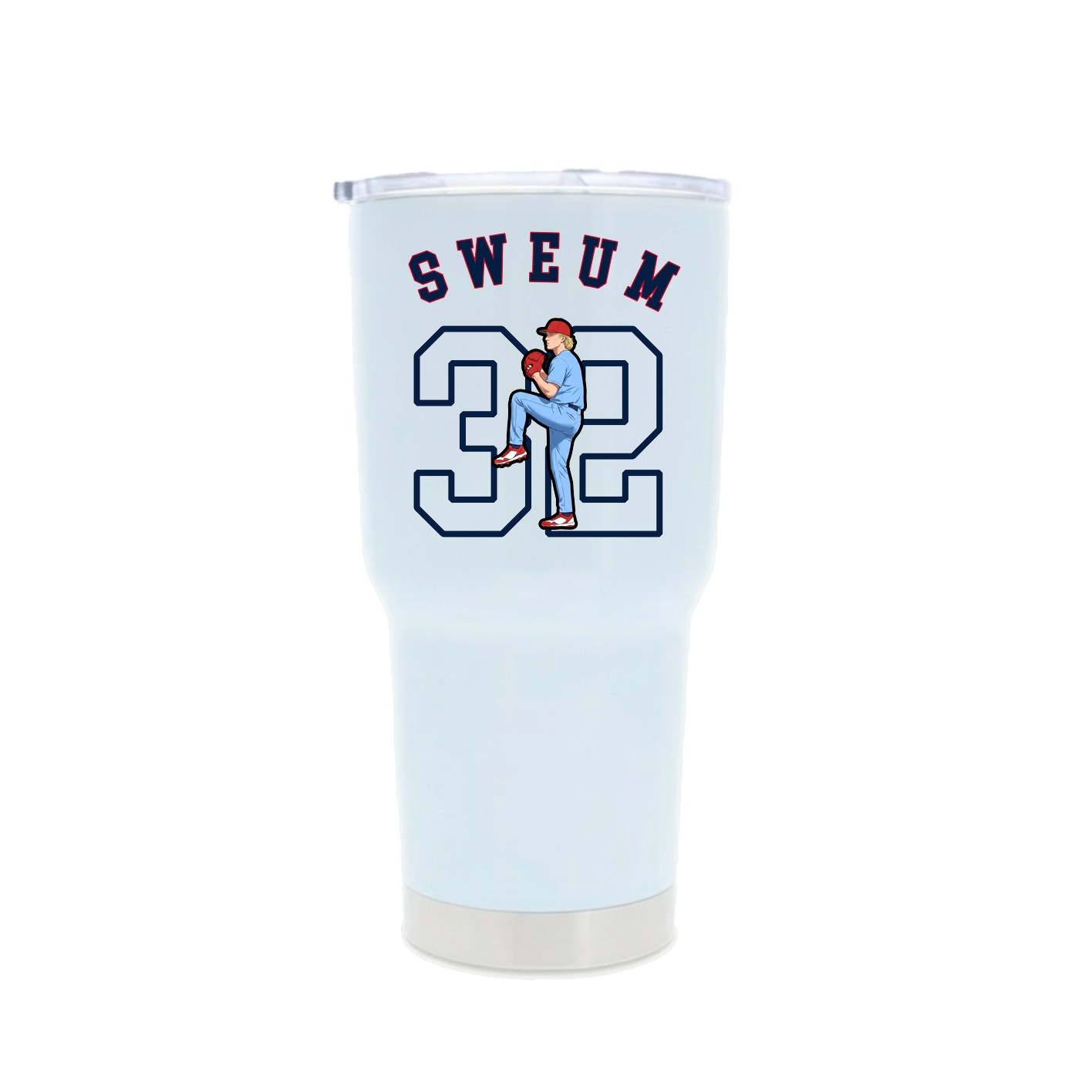 30oz Stainless Steel Tumbler — Shirsey Arch in White