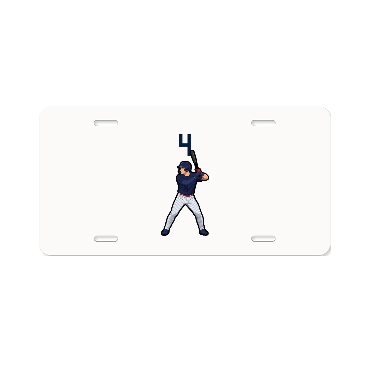 License Plate — Number Top in Classic