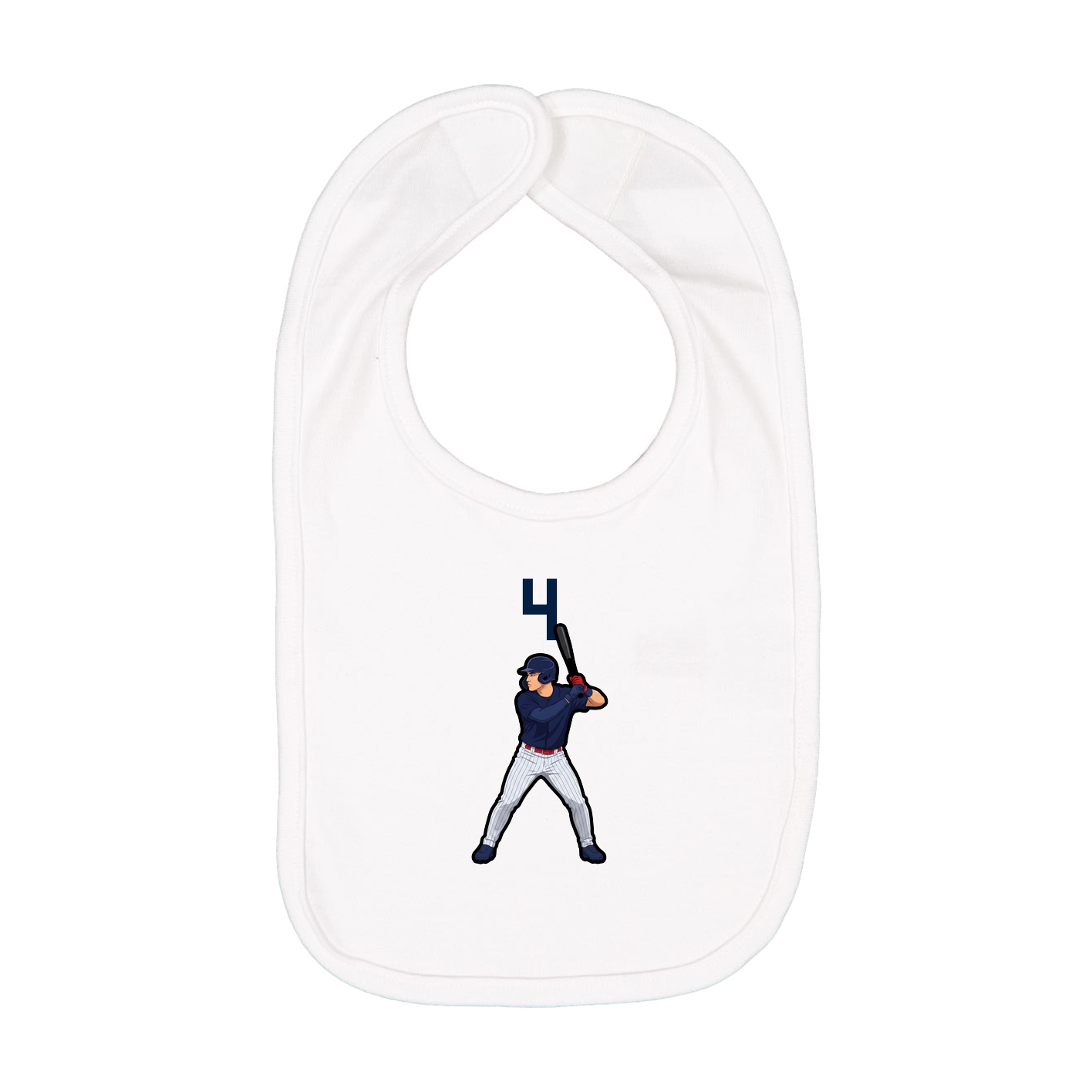 Infant Bib — Number Top in White