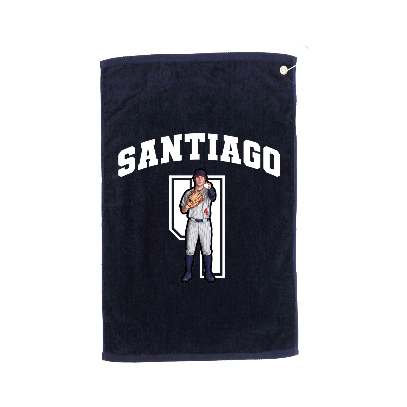 Golf Towel — Number in Navy