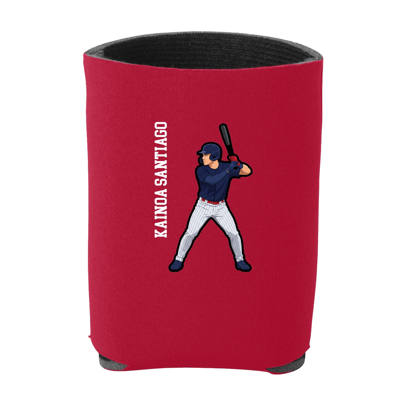 Can Holder — Name Vertical in Red