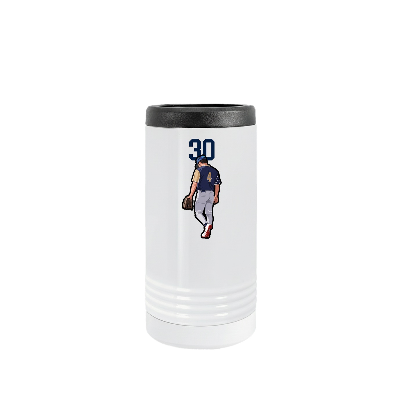 Slim Beverage Holder — Number Top in White