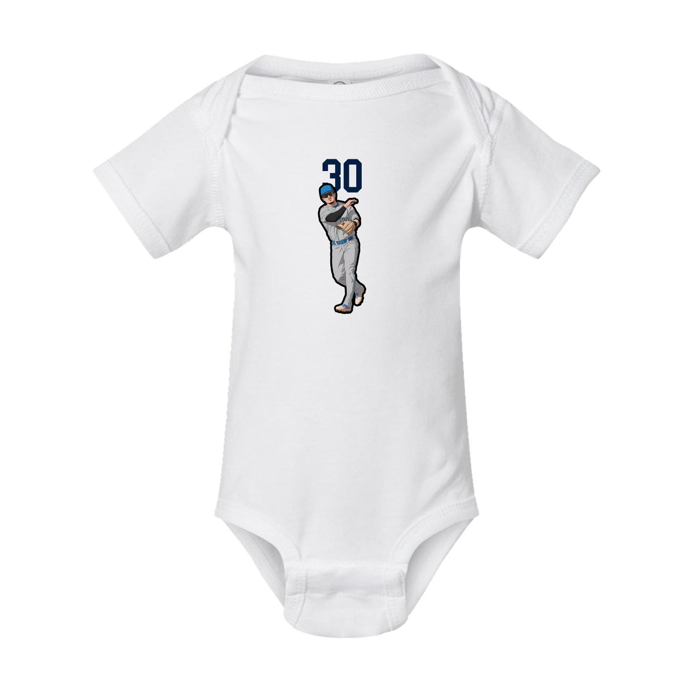 Baby Onesie — Number Top in White