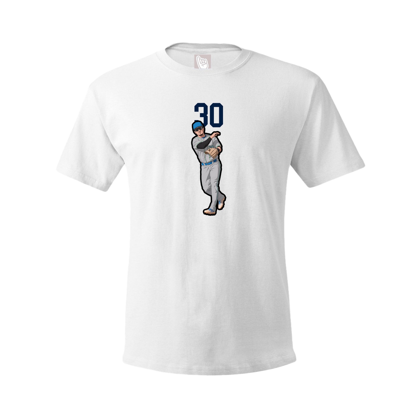 Youth Tee — Number Top in White