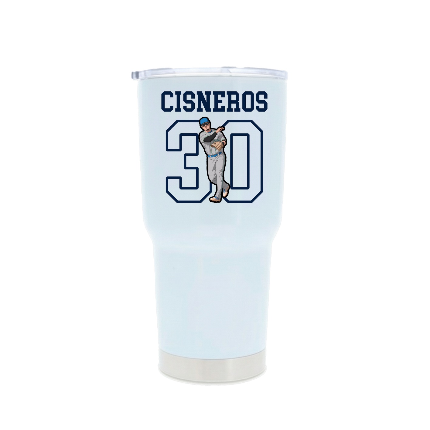 30oz Stainless Steel Tumbler — Shirsey in White