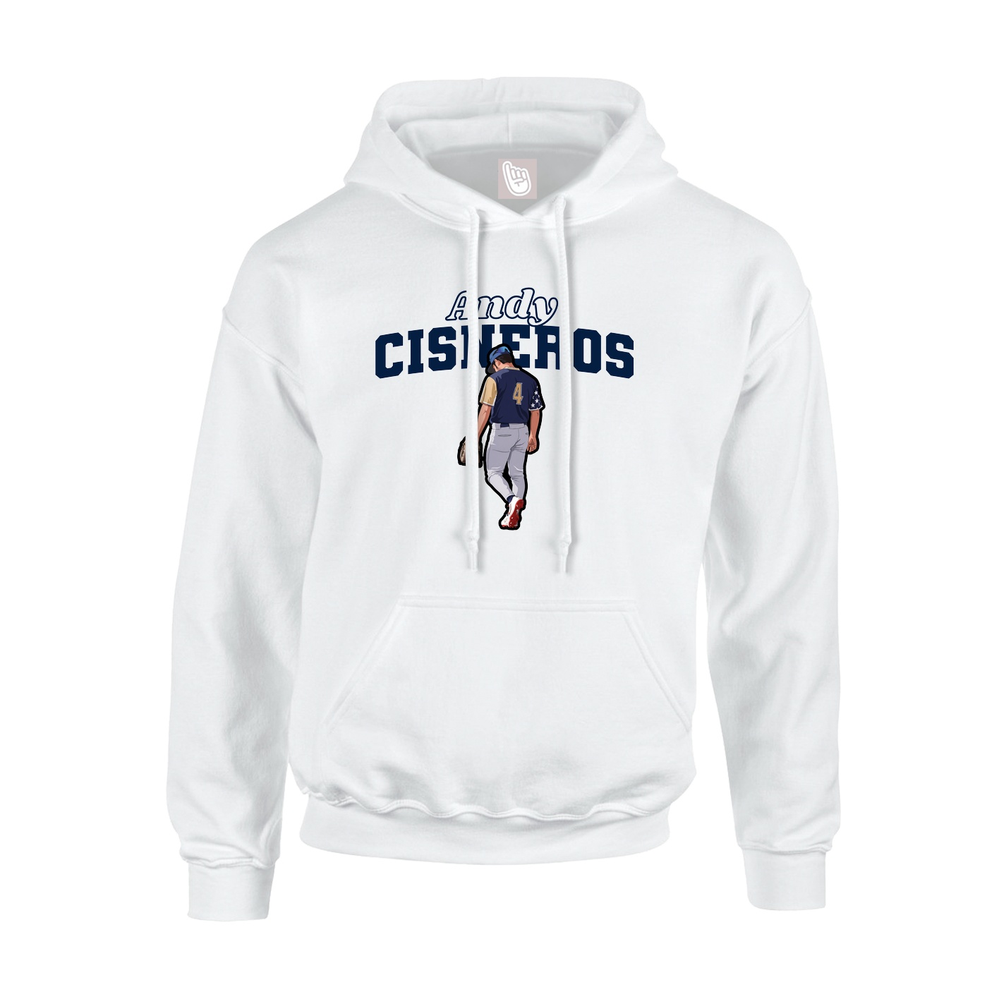 Hoodie — Name Arch in White