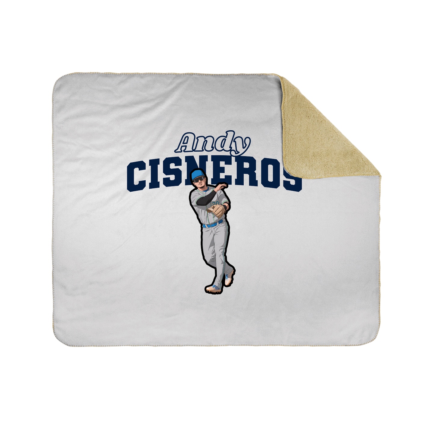 Throw Blanket — Name Arch in White