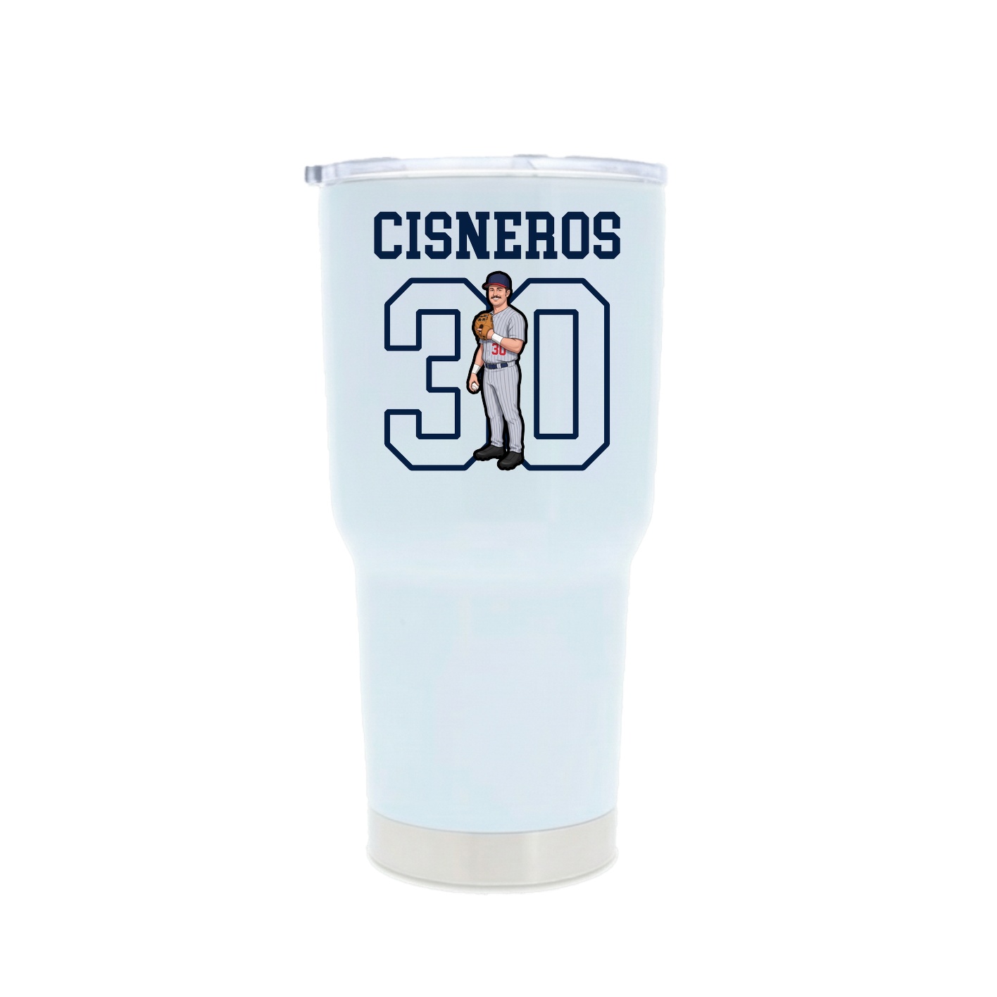 30oz Stainless Steel Tumbler — Shirsey in White