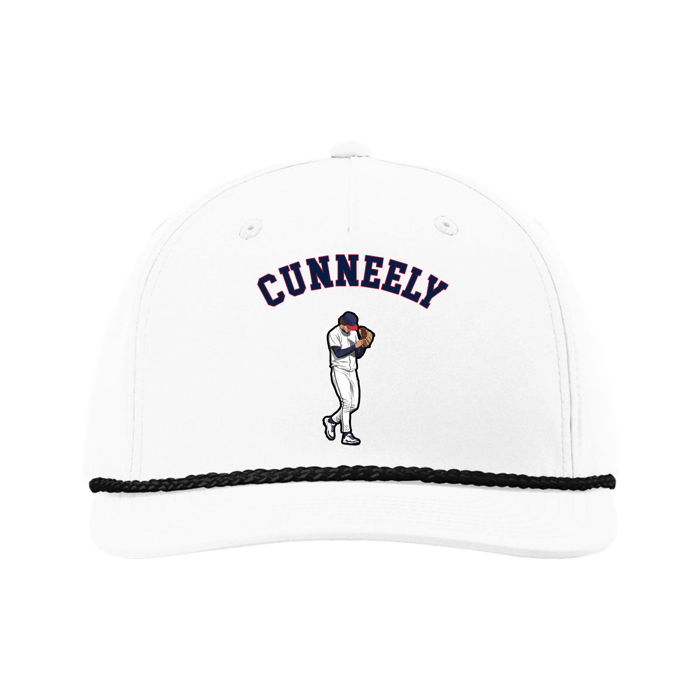 Five-Panel Classic Rope Cap — Shirsey Arch in White