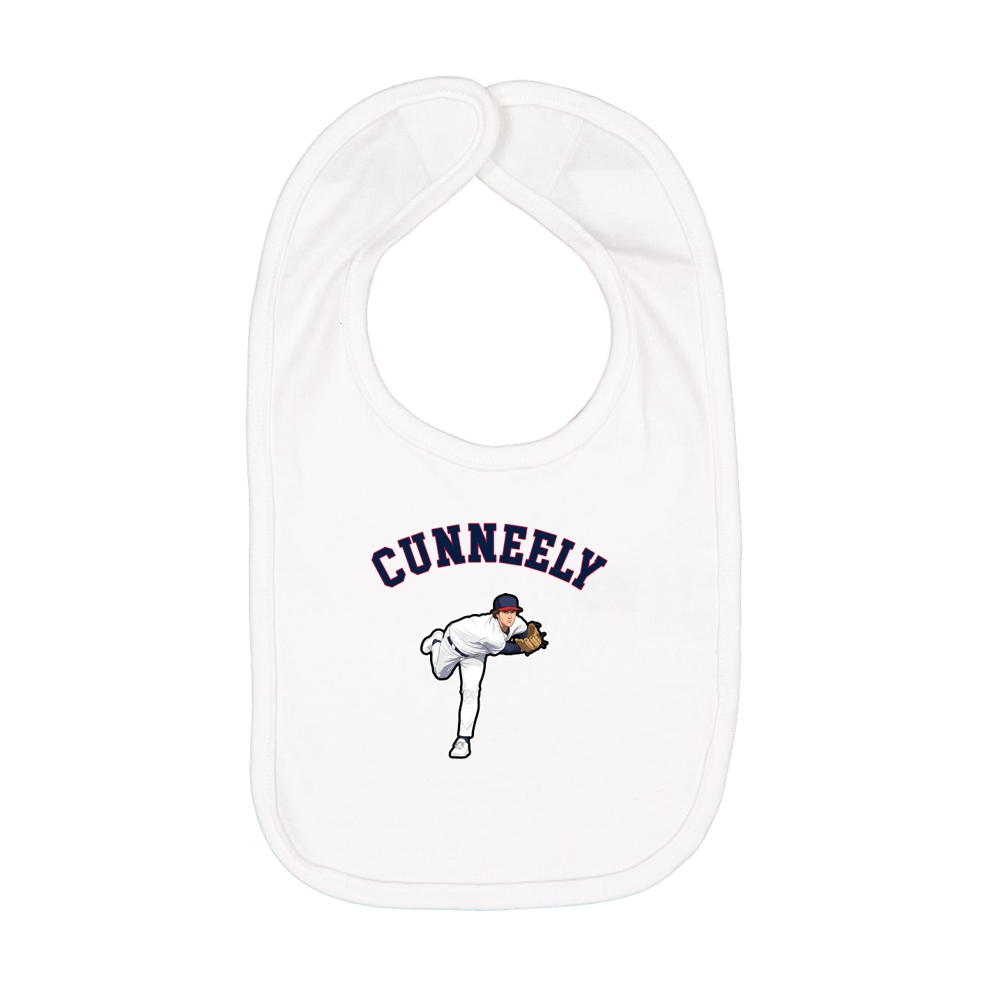 Infant Bib — Shirsey Arch in White