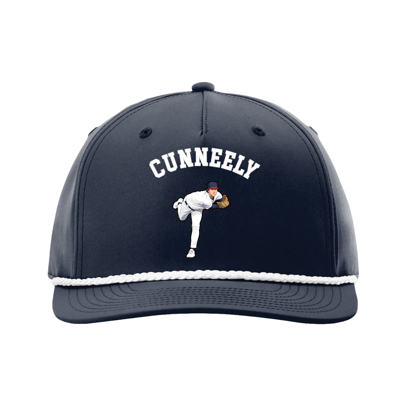 Five-Panel Classic Rope Cap — Shirsey Arch in Navy