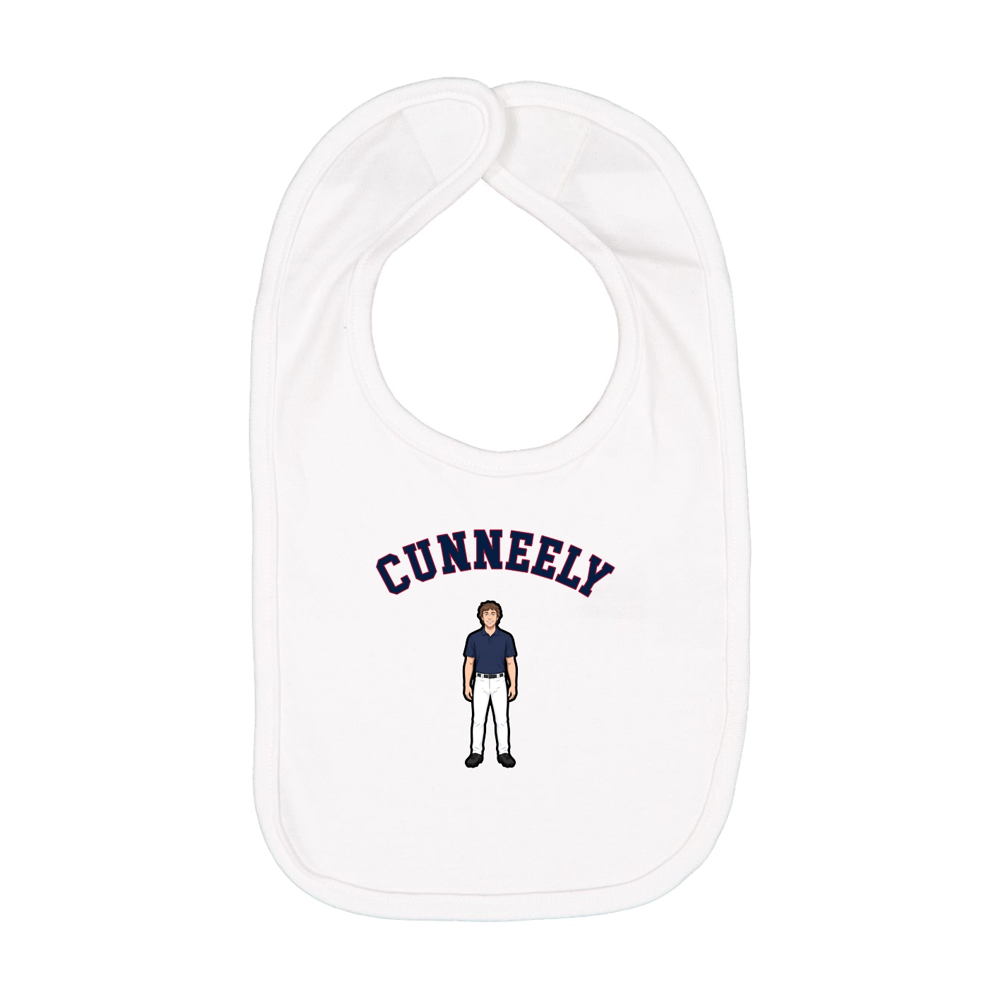 Infant Bib — Shirsey Arch in White
