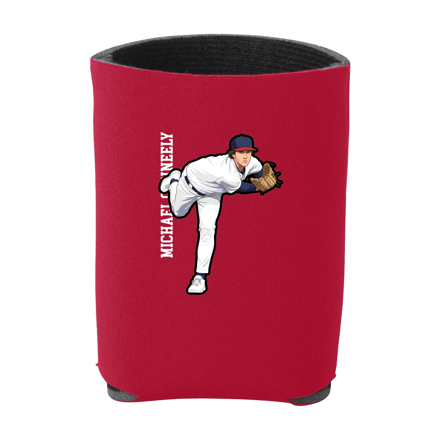 Can Holder — Name Vertical in Red