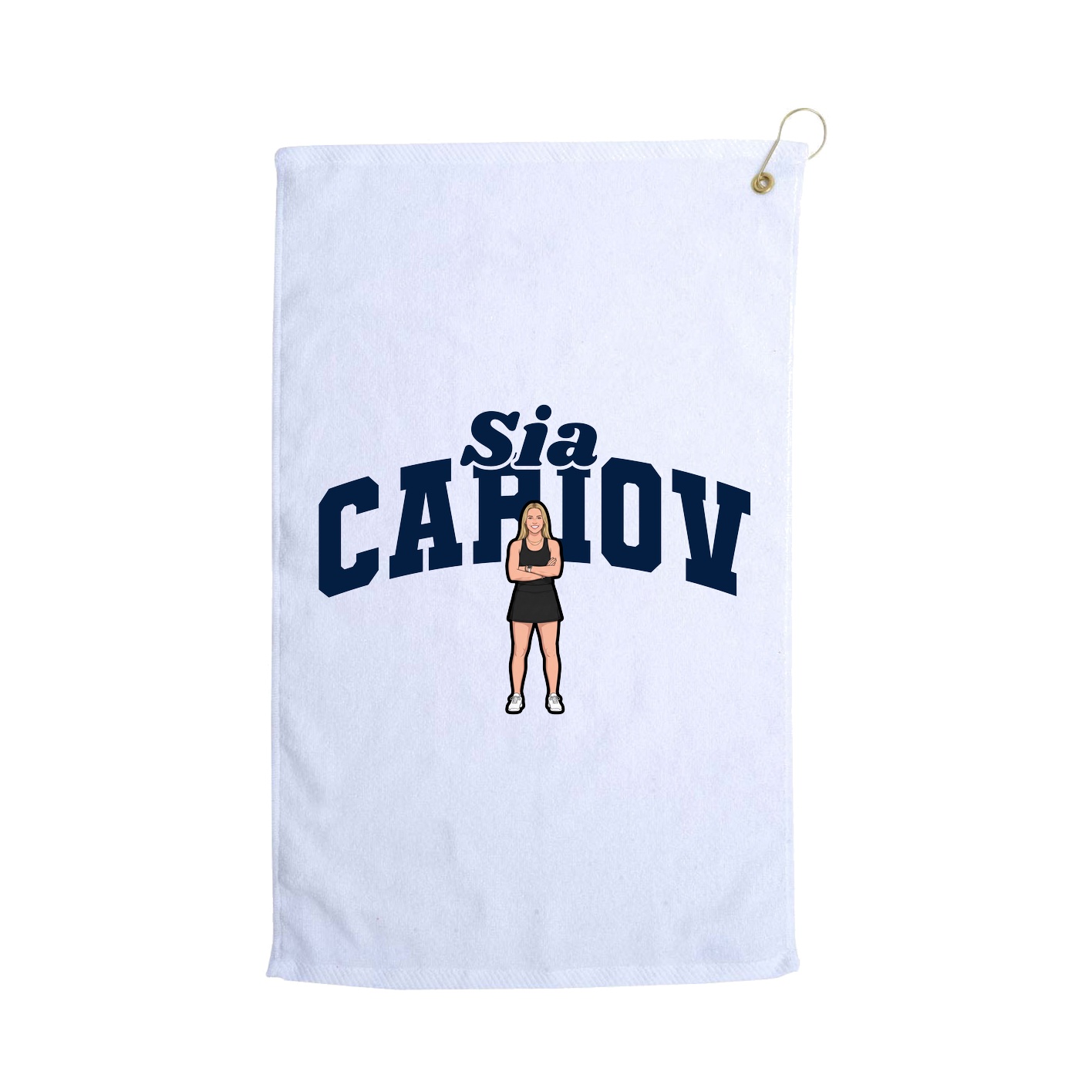 Golf Towel — Signature Arch in White