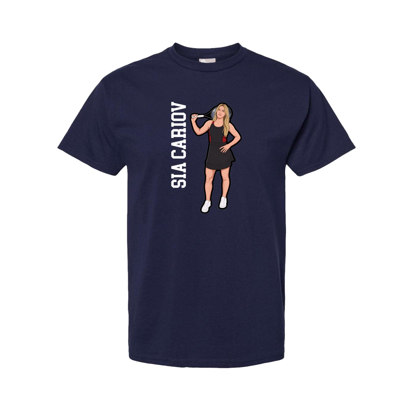 Tee — Name Vertical in Navy