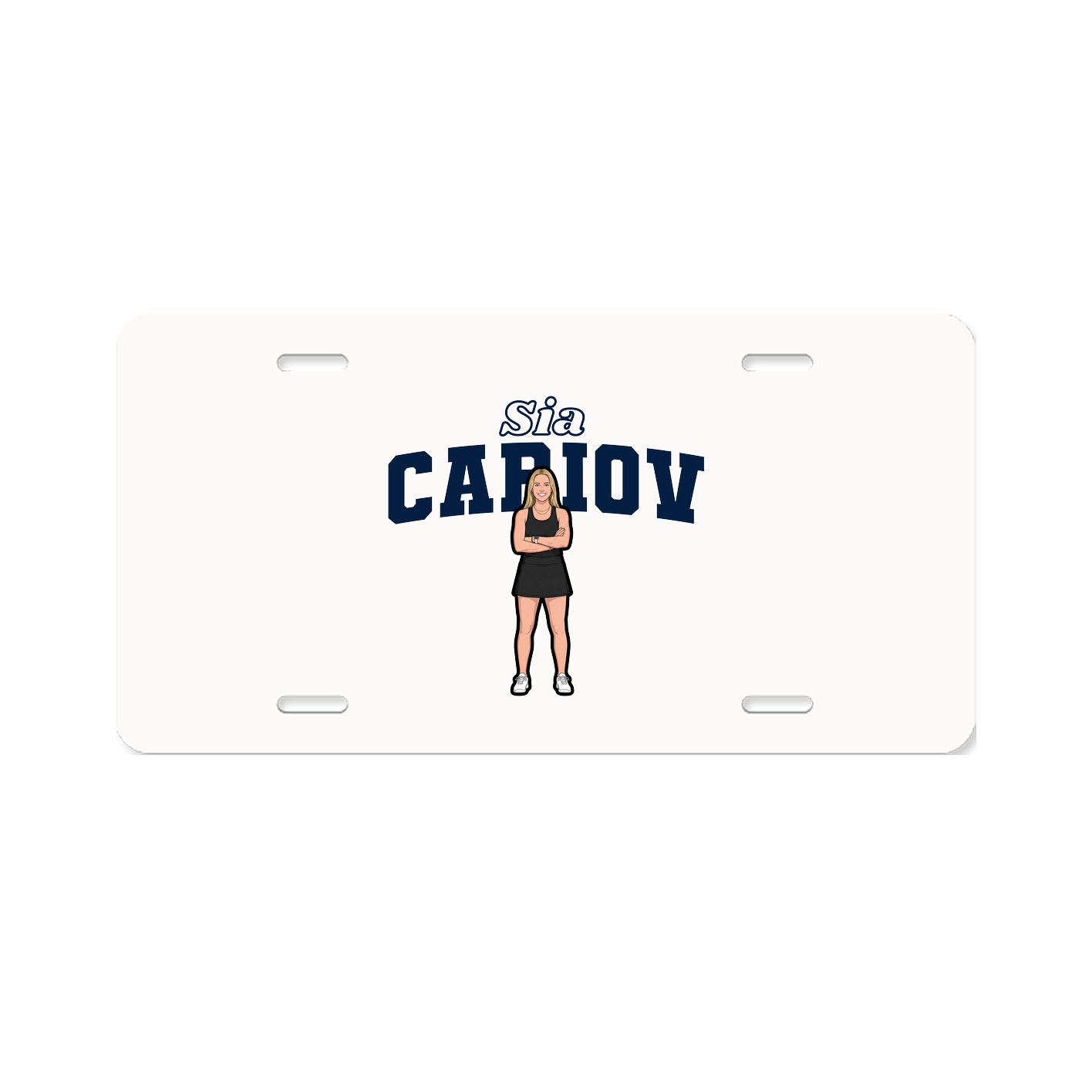 License Plate — Name Arch in Classic