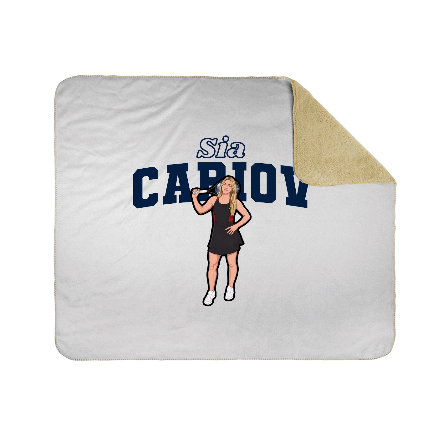 Throw Blanket — Name Arch in White