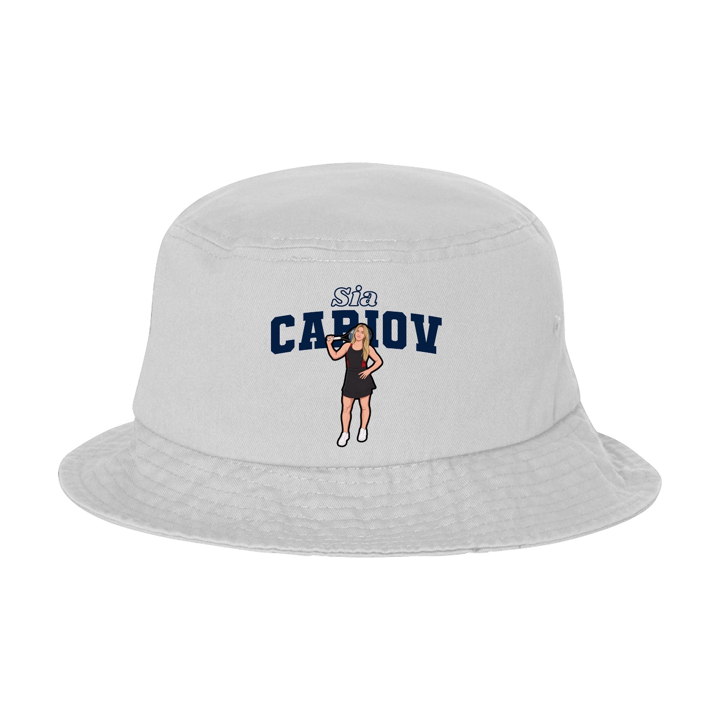 Bucket Cap — Name Arch in White