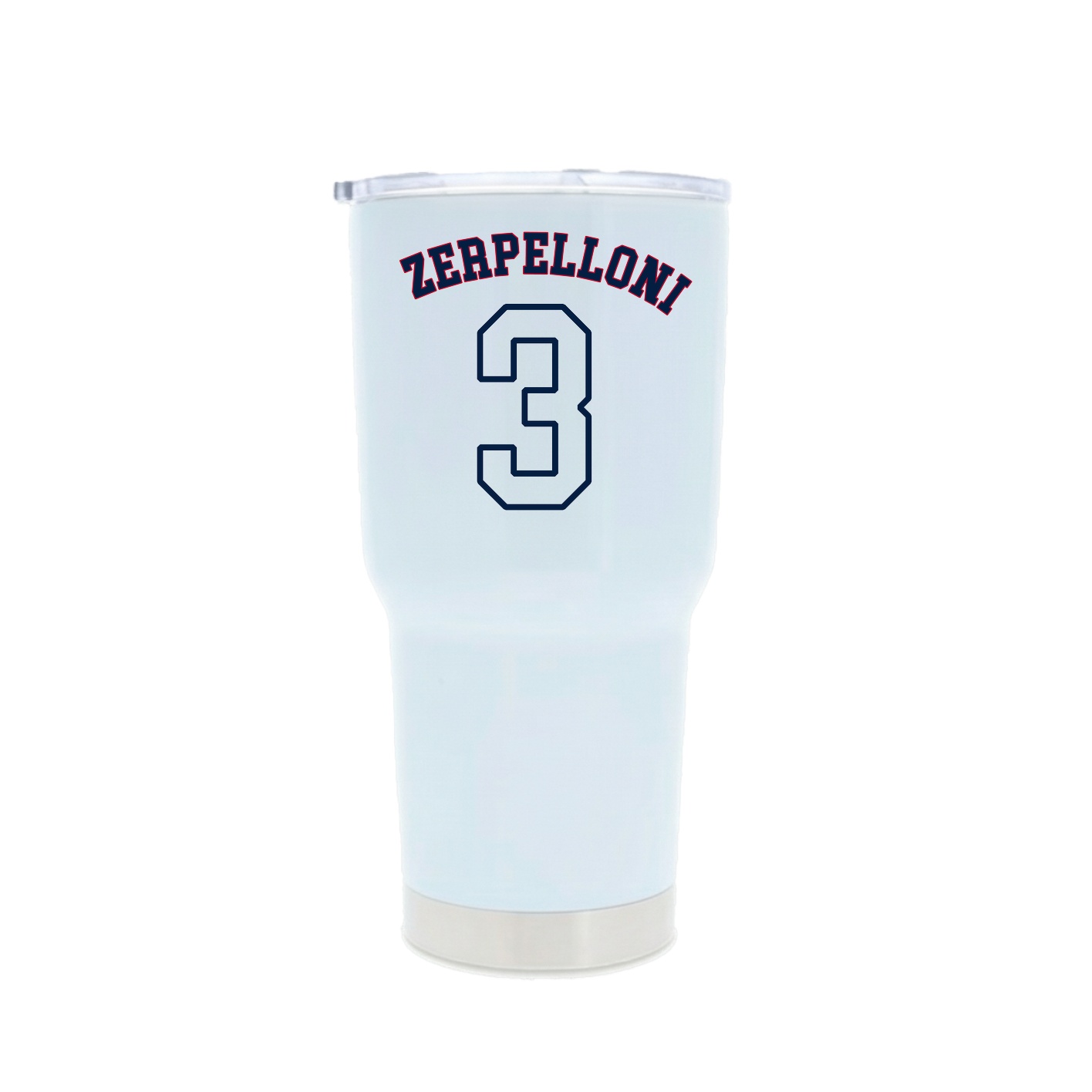30oz Stainless Steel Tumbler — Shirsey Arch in White