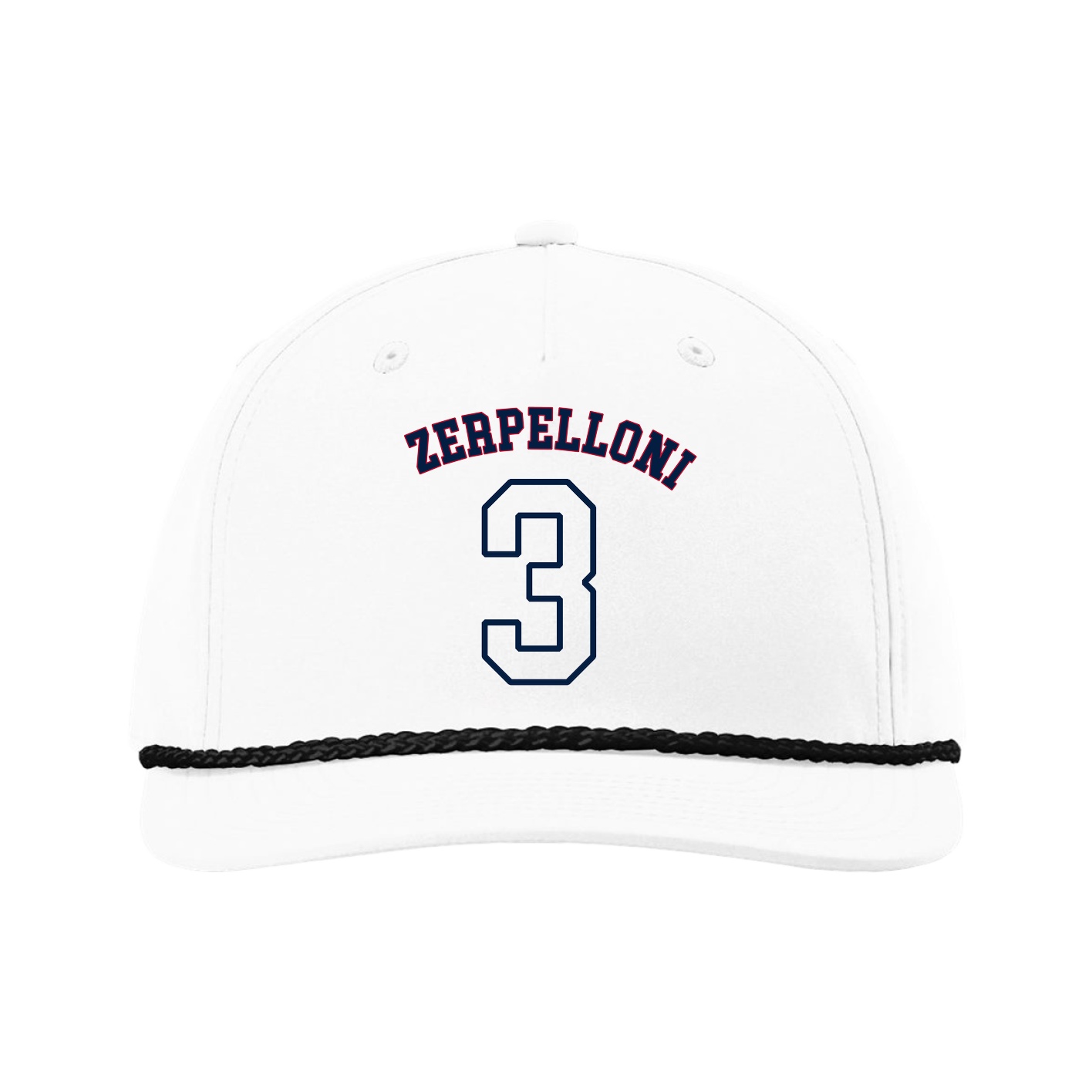 Five-Panel Classic Rope Cap — Shirsey Arch in White
