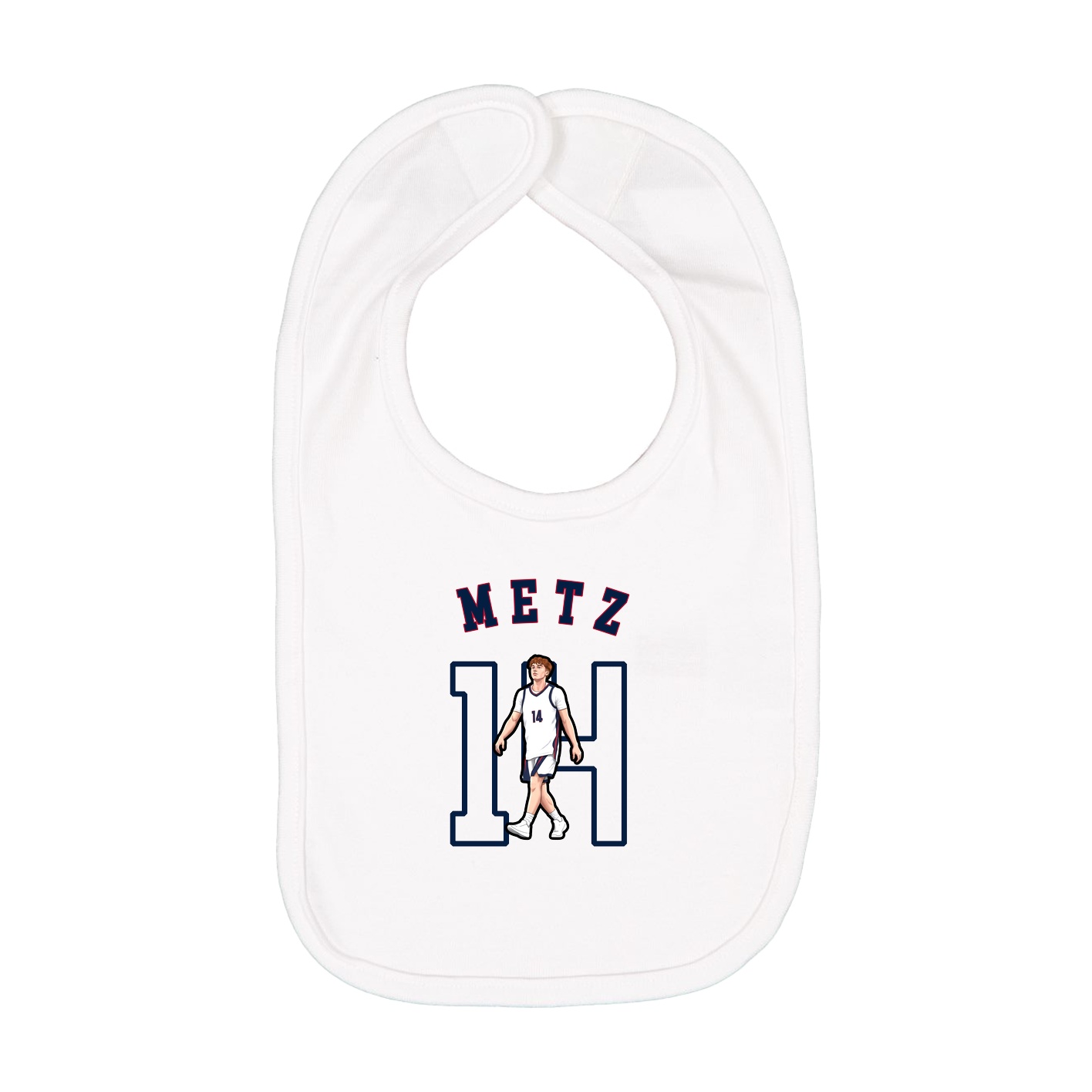 Infant Bib — Shirsey Arch in White