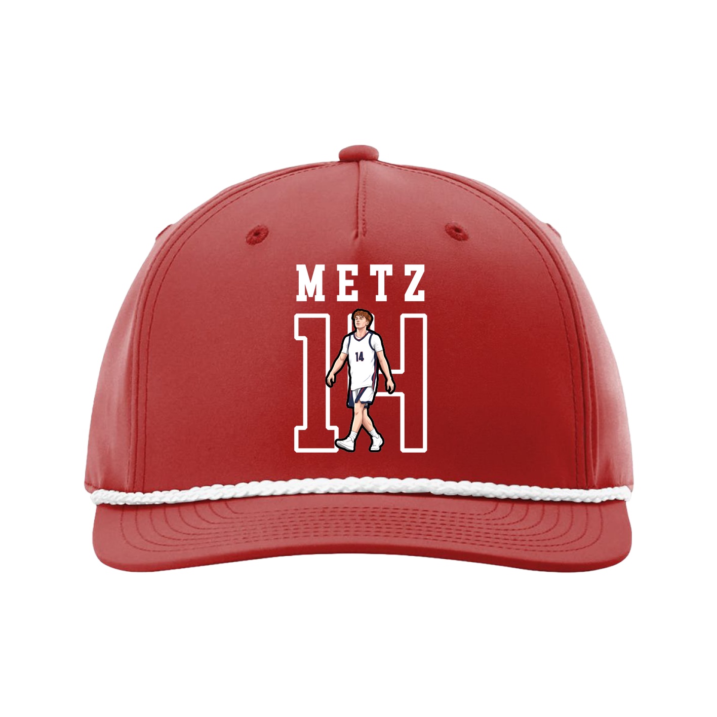 Five-Panel Classic Rope Cap — Shirsey in Red