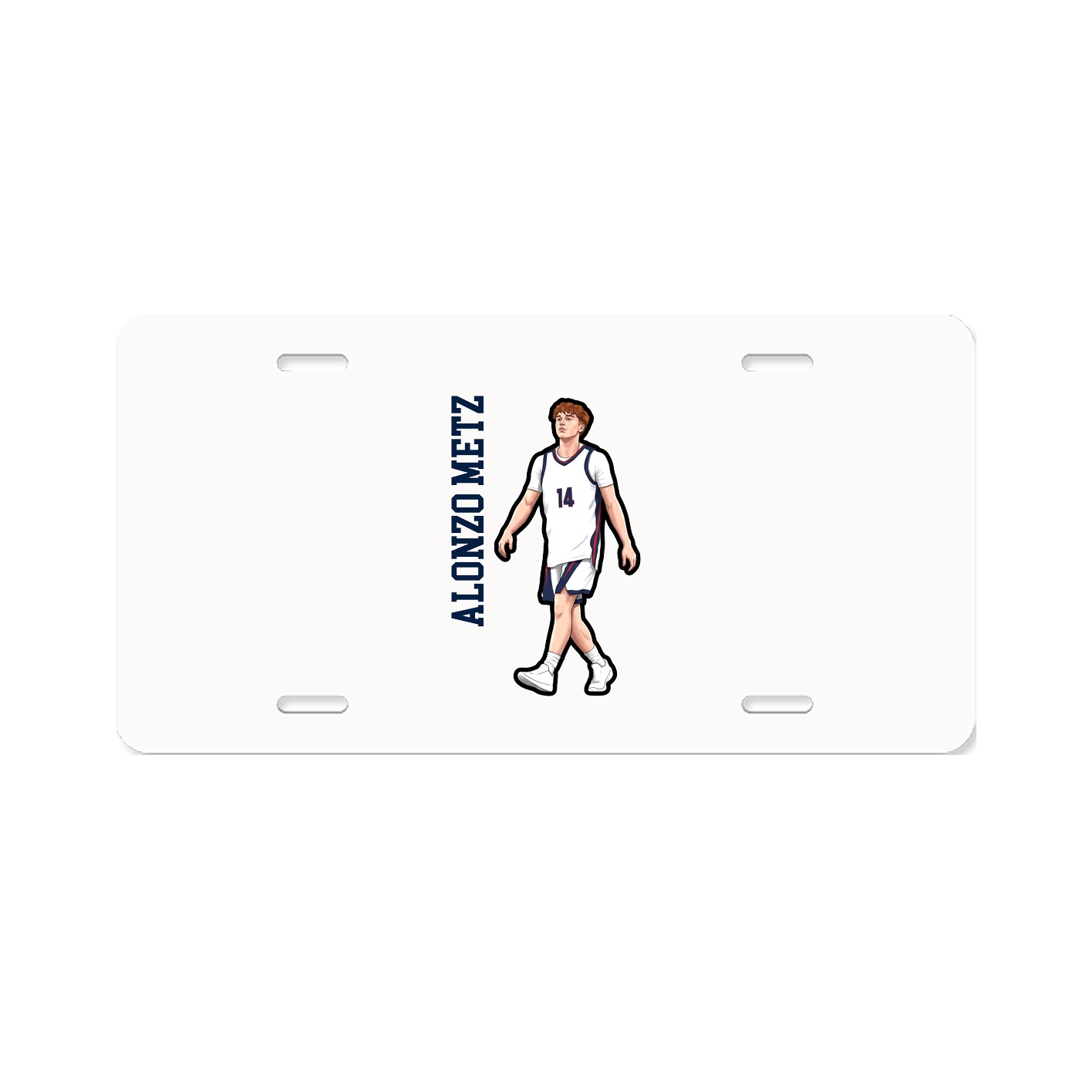 License Plate — Name Vertical in Classic