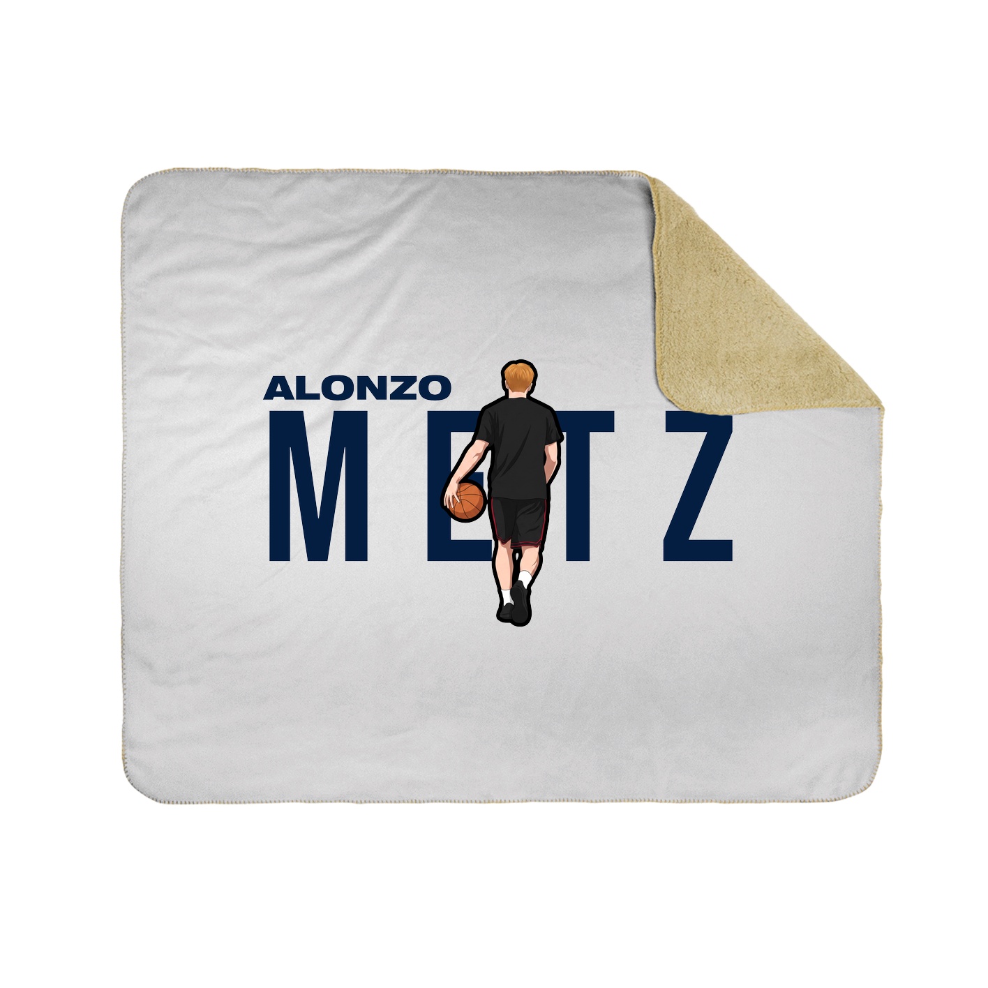 Throw Blanket — Player Name in White