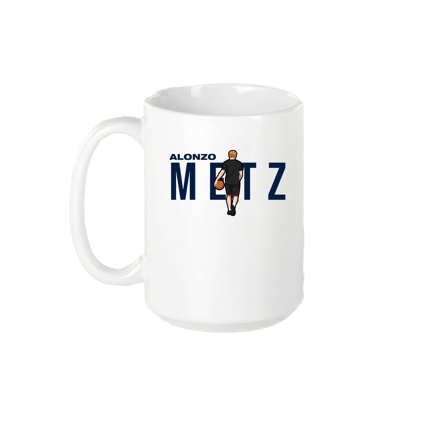 15oz Coffee Mug — Player Name in White