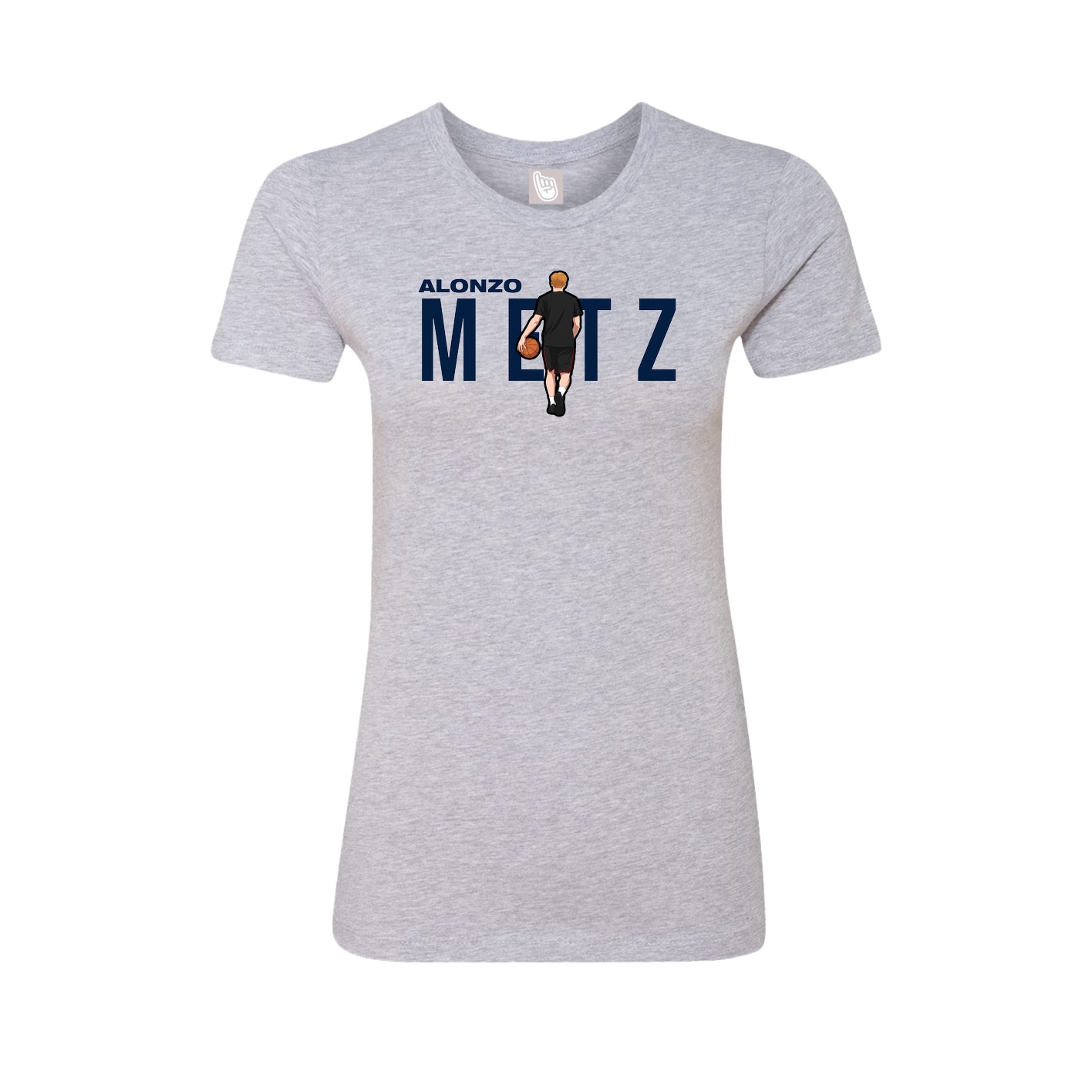 Fitted Women's Tee — Player Name in Grey