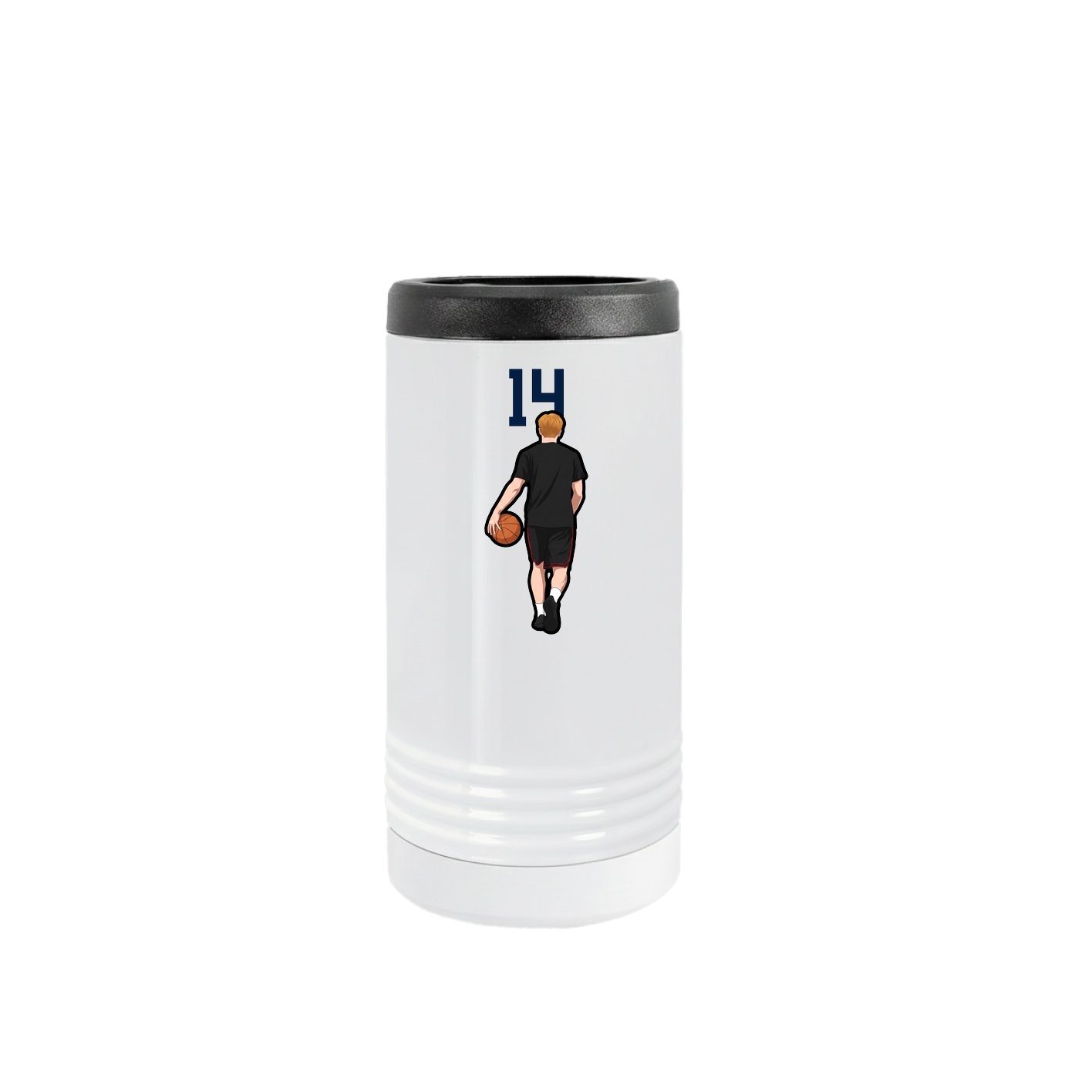 Slim Beverage Holder — Number Top in White