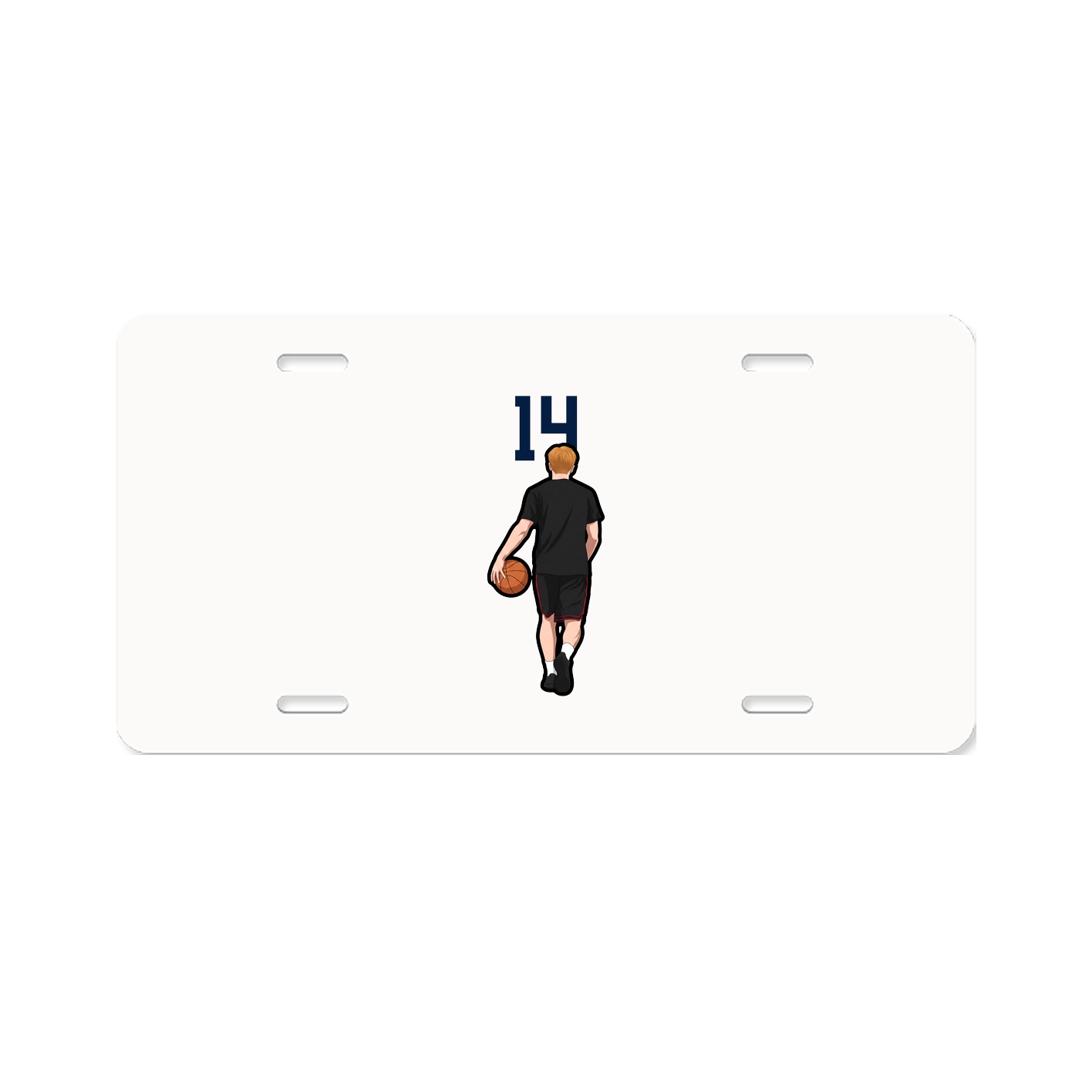 License Plate — Number Top in Classic