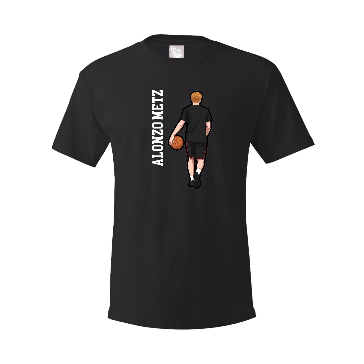 Youth Tee — Name Vertical in Black