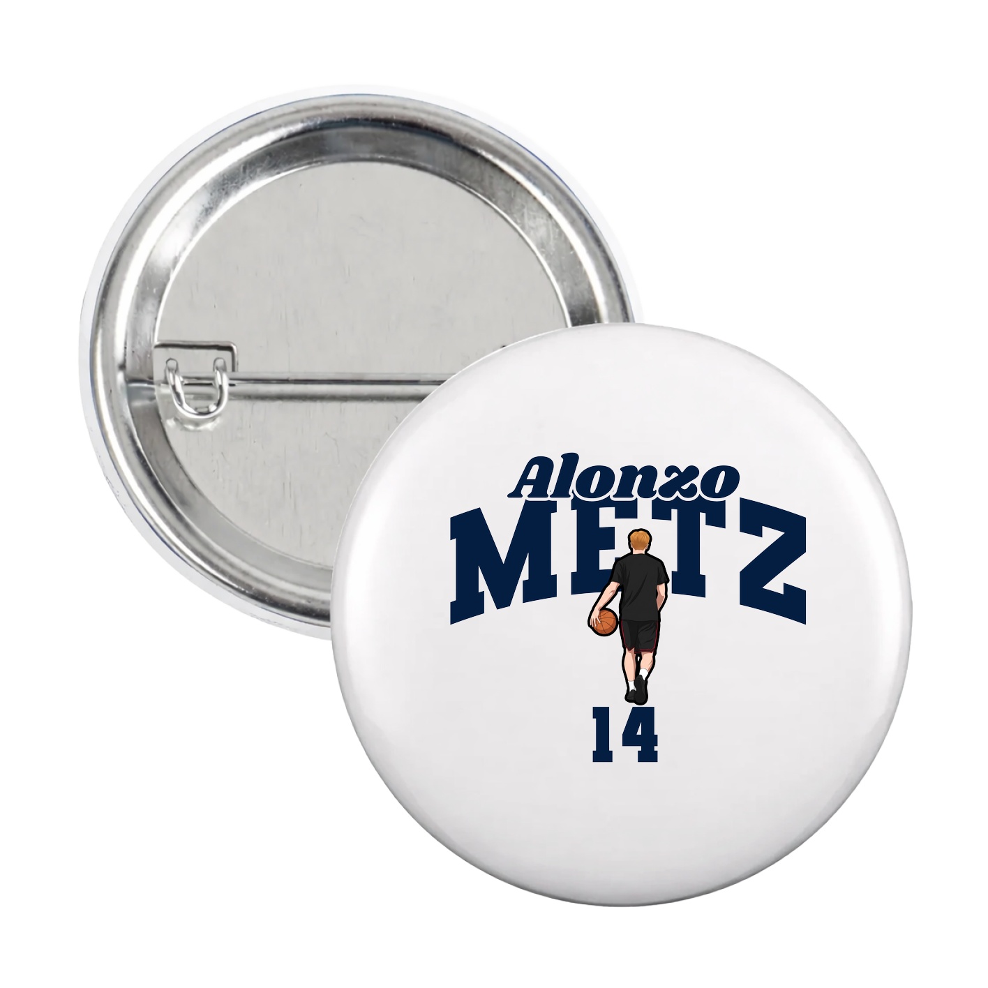 Game Day Button — Signature Arch in White