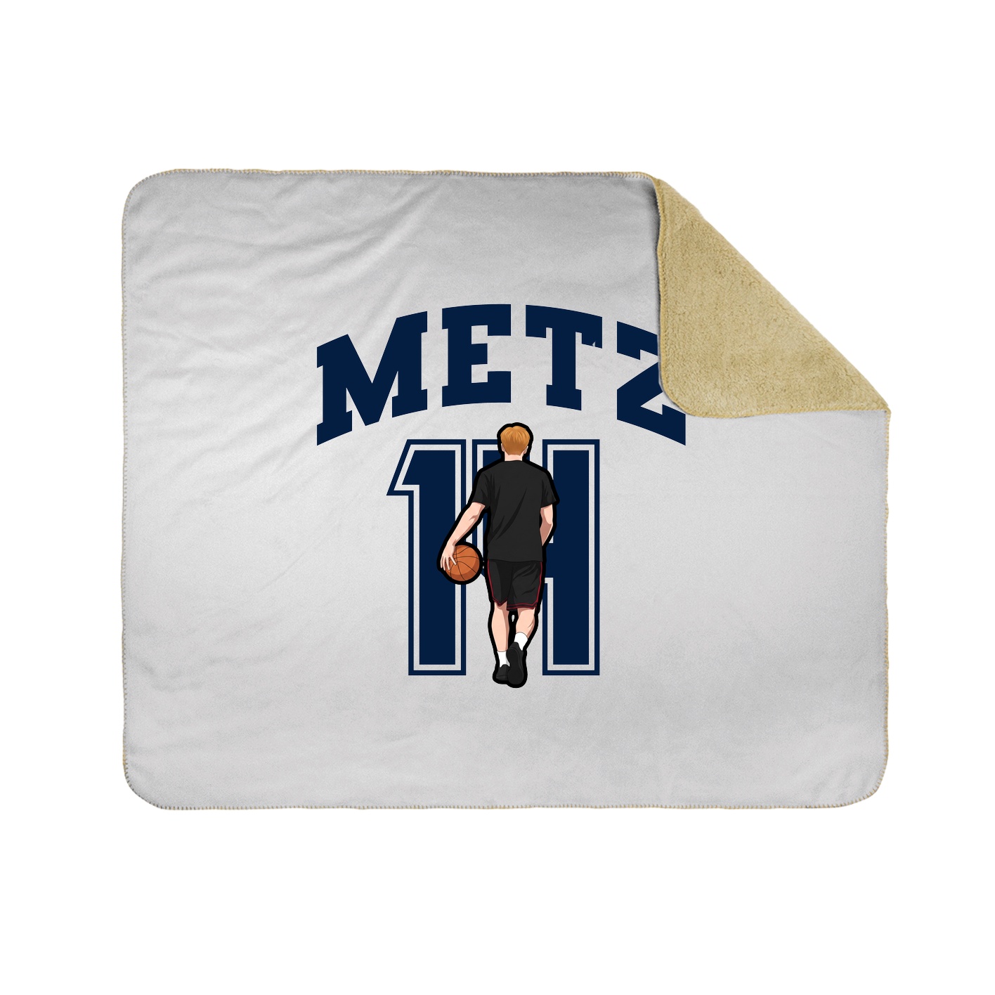 Throw Blanket — Number in White