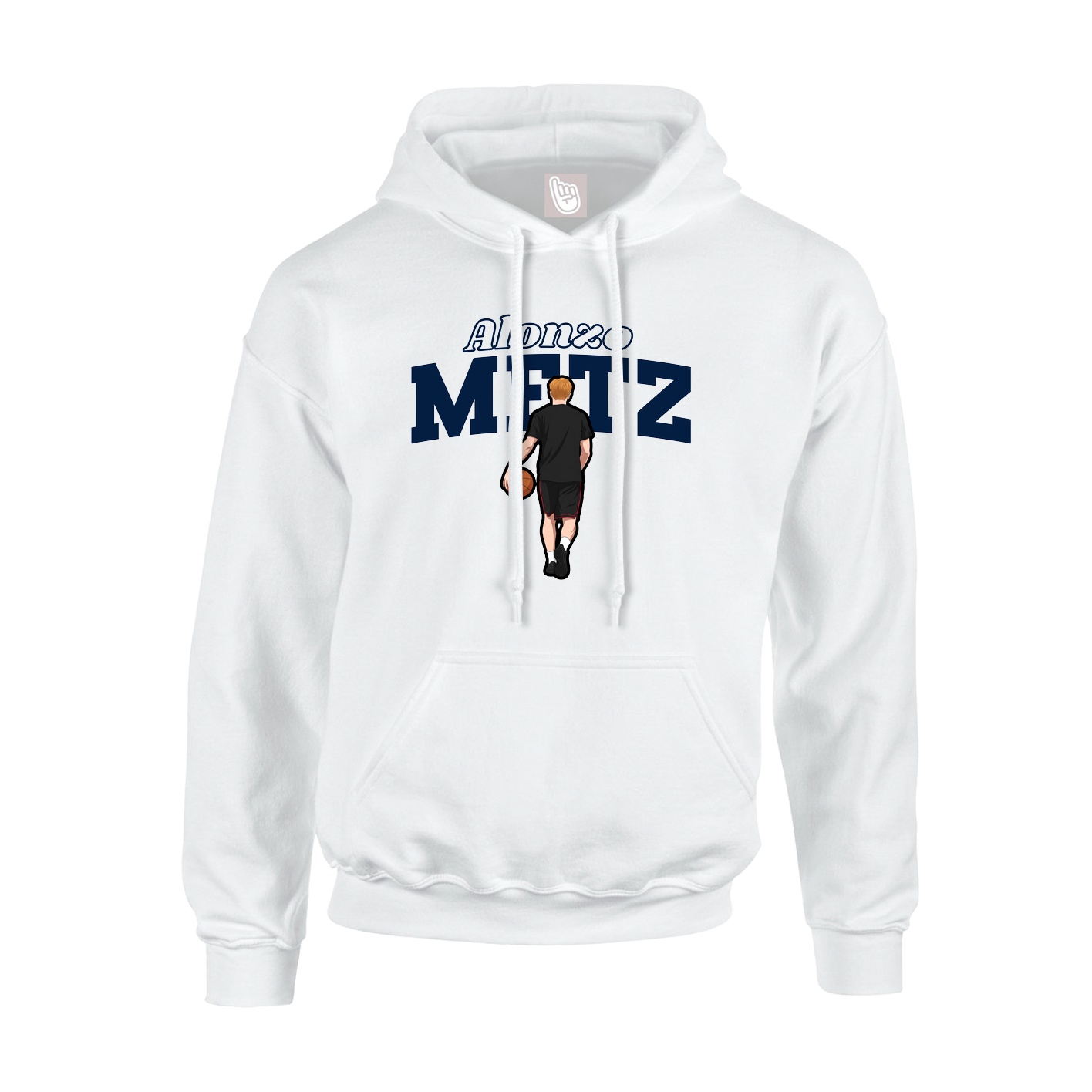 Hoodie — Name Arch in White