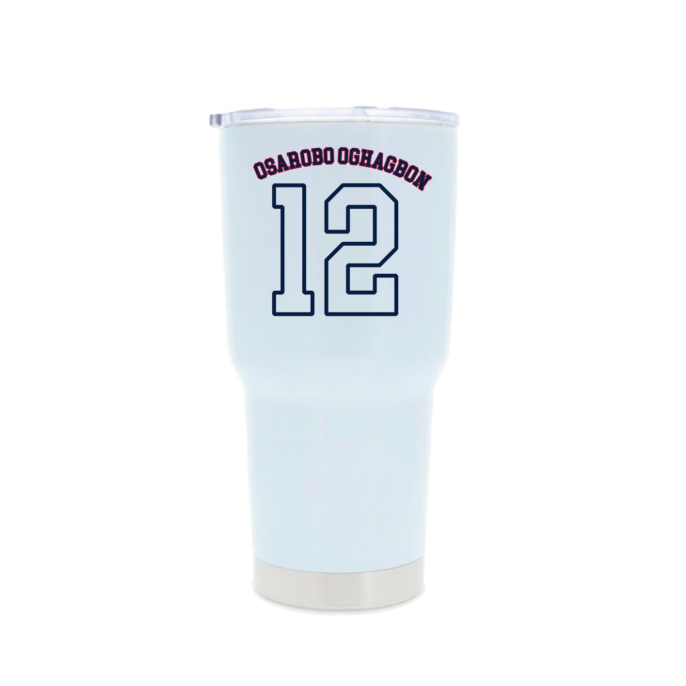 30oz Stainless Steel Tumbler — Shirsey Arch in White