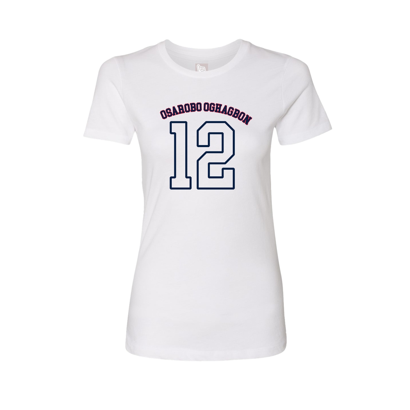 Fitted Women's Tee — Shirsey Arch in White