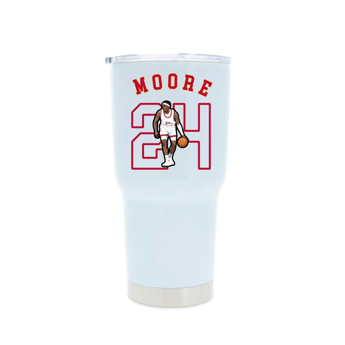 30oz Stainless Steel Tumbler — Shirsey Arch in White