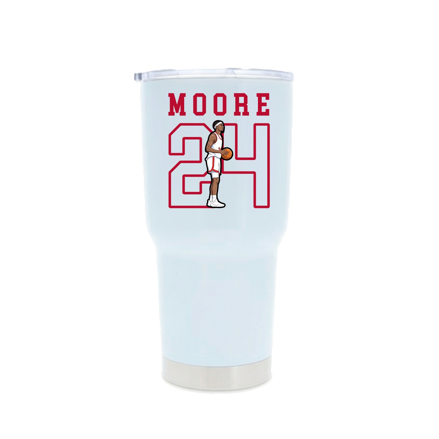 30oz Stainless Steel Tumbler — Shirsey in White