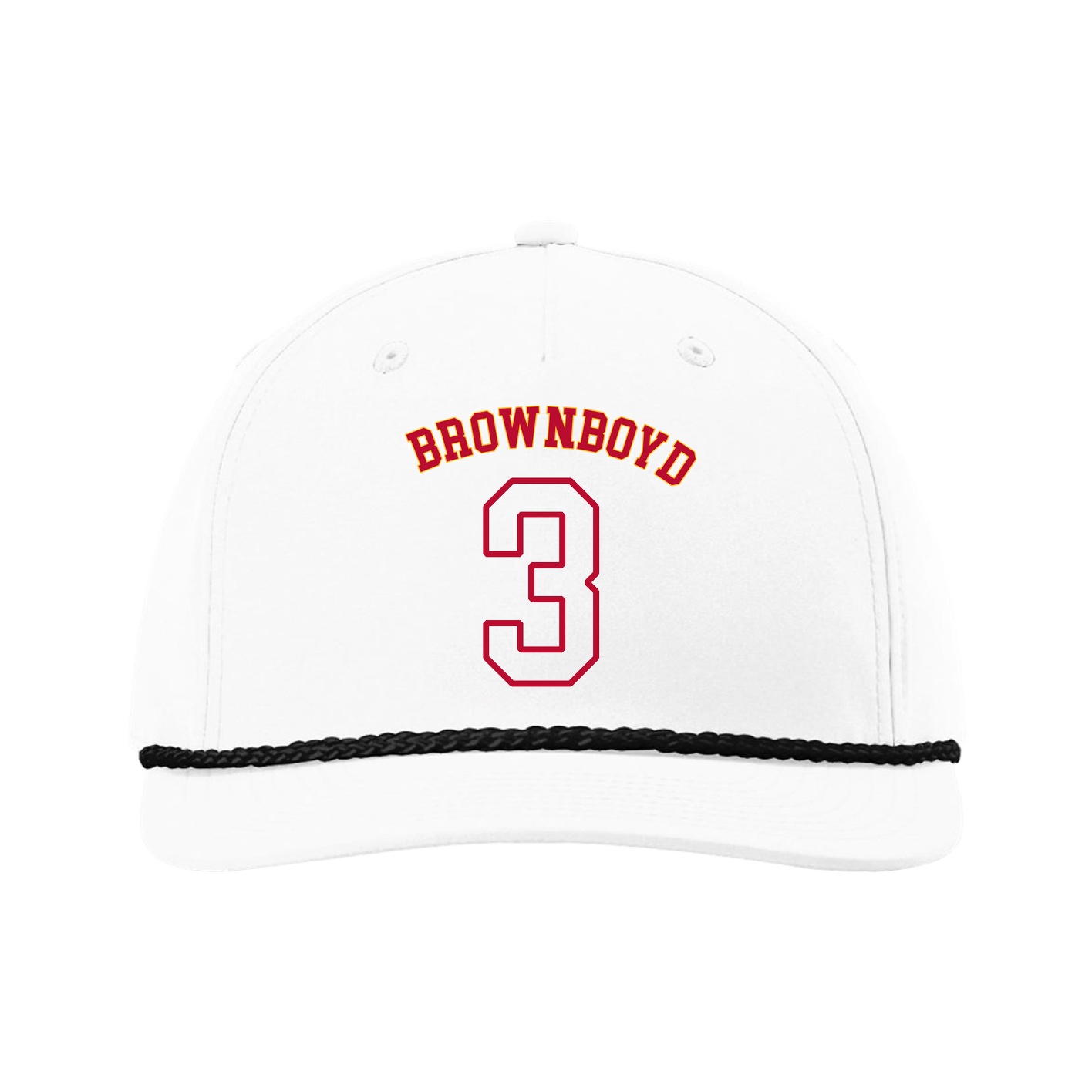 Five-Panel Classic Rope Cap — Shirsey Arch in White